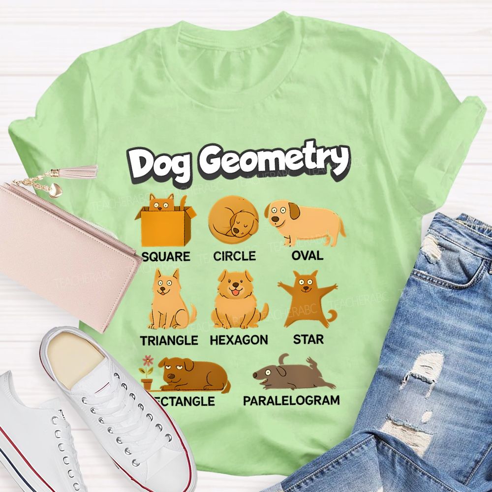 Dog Geometry Math   Teacher T-shirt