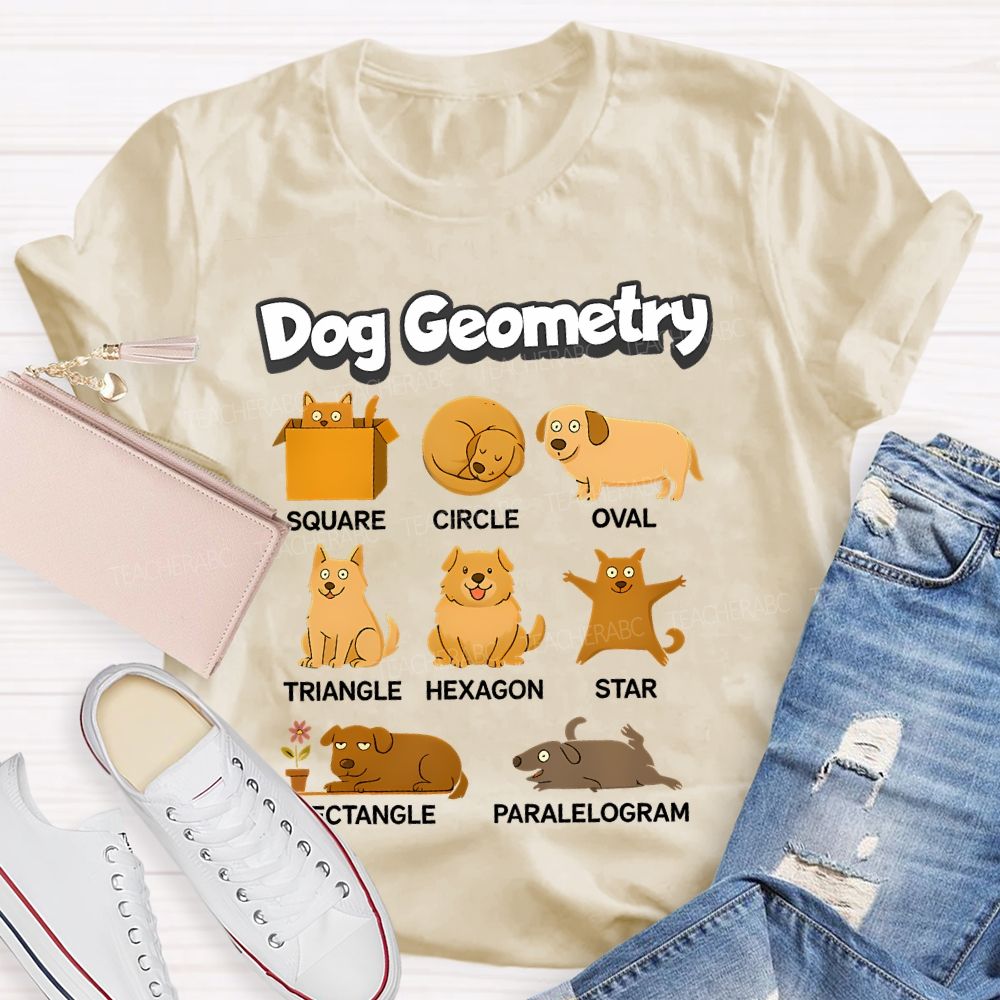 Dog Geometry Math   Teacher T-shirt