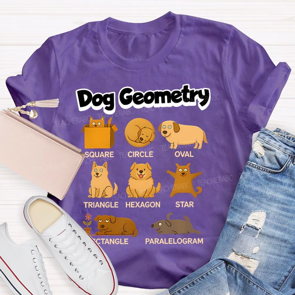 Dog Geometry Math   Teacher T-shirt