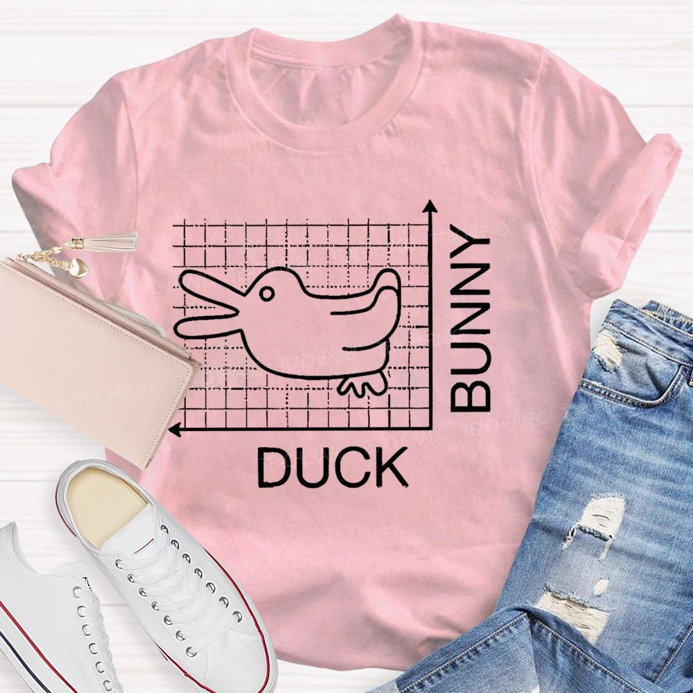 Bunny   Duck   Teacher T-shirt