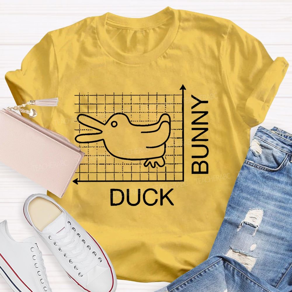 Bunny   Duck   Teacher T-shirt