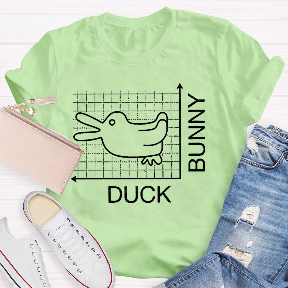 Bunny   Duck   Teacher T-shirt