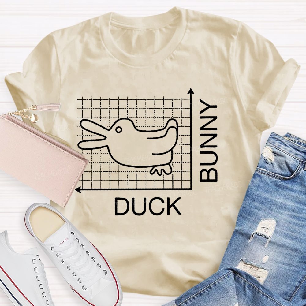 Bunny   Duck   Teacher T-shirt