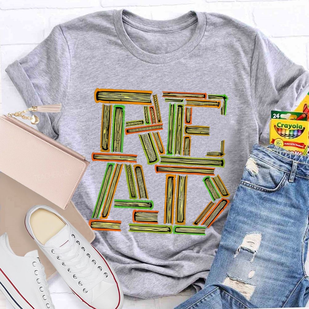 Read Books Letters Patterns  Teacher T-shirt