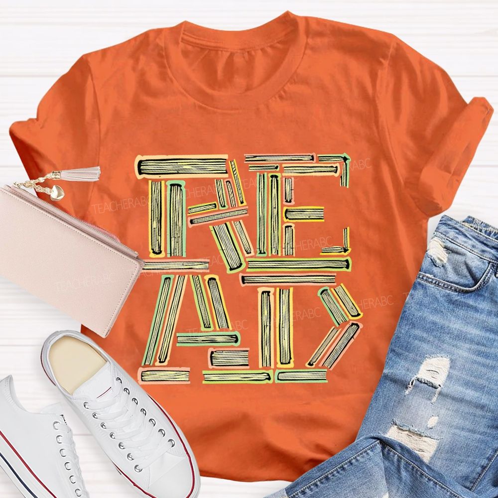 Read Books Letters Patterns  Teacher T-shirt