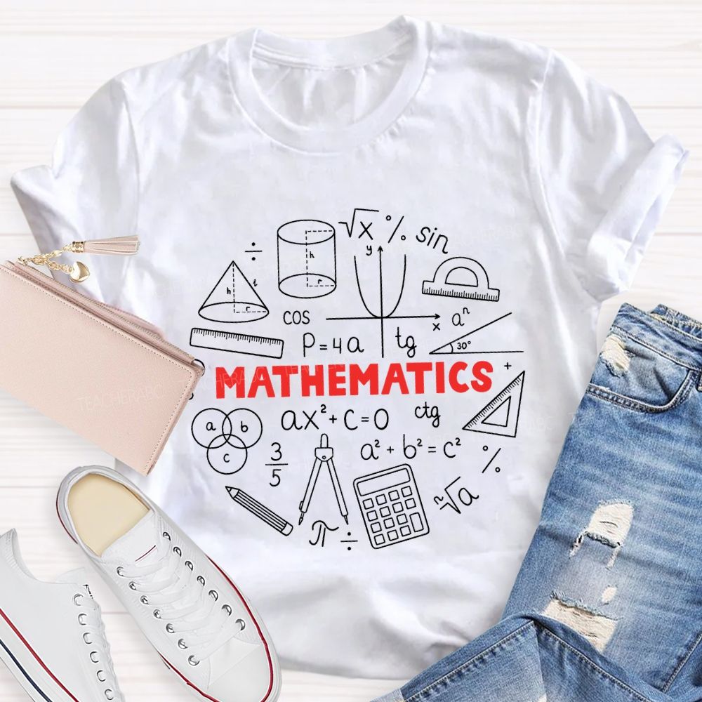 Mathematics Coordinate Axes And Formulas Teacher T-shirt