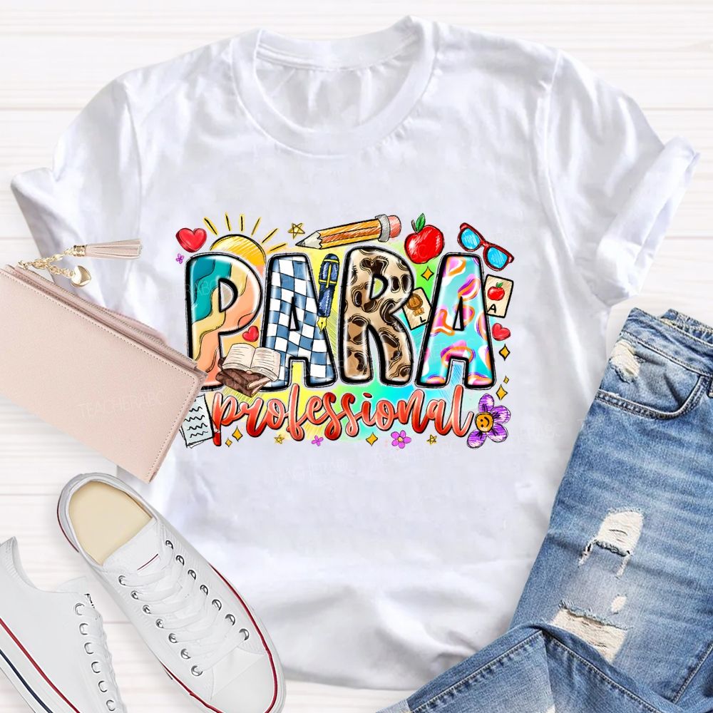 Para Professional Pattern  Teacher T-shirt