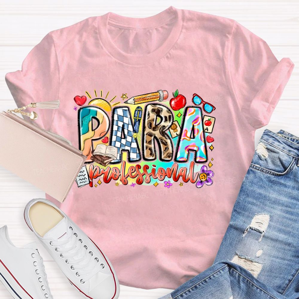 Para Professional Pattern  Teacher T-shirt