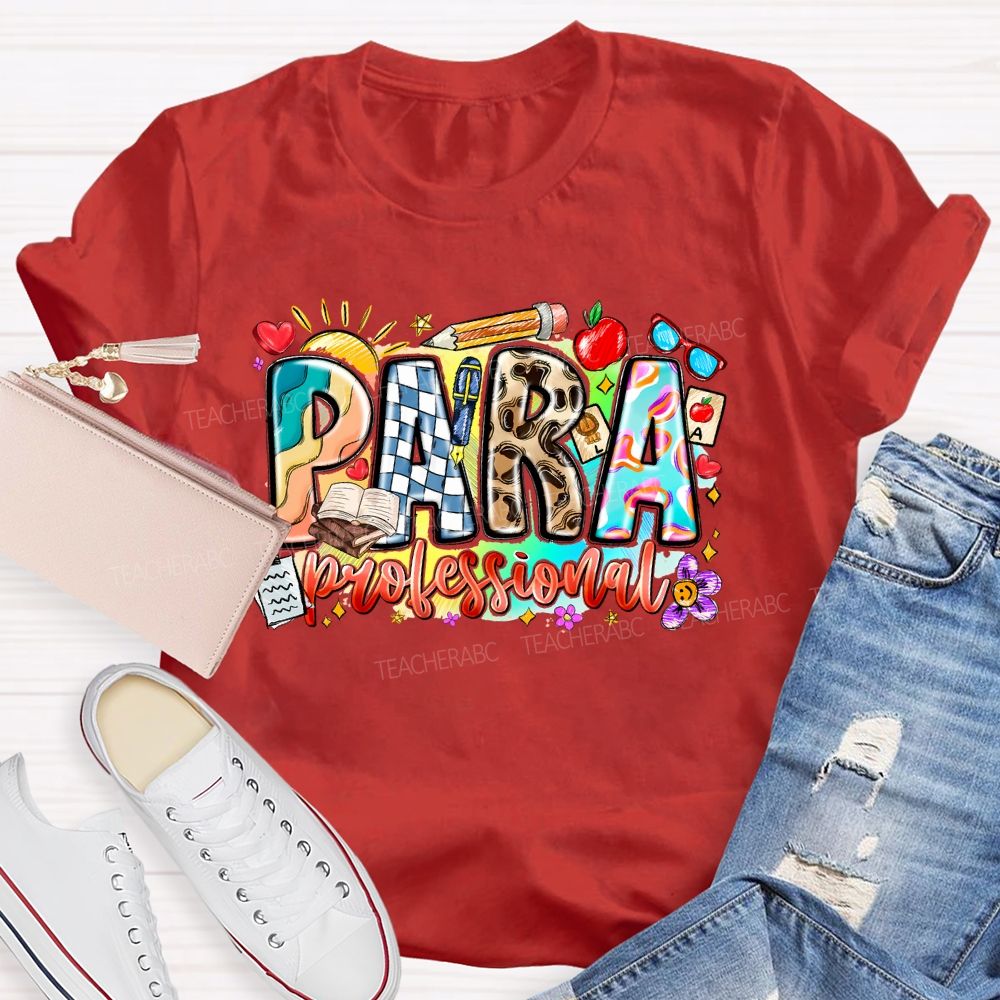 Para Professional Pattern  Teacher T-shirt