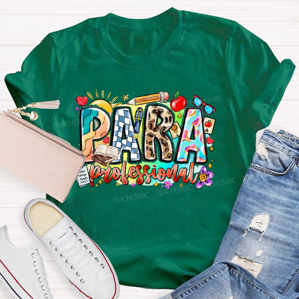 Para Professional Pattern  Teacher T-shirt