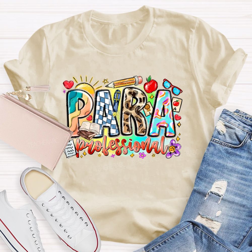 Para Professional Pattern  Teacher T-shirt