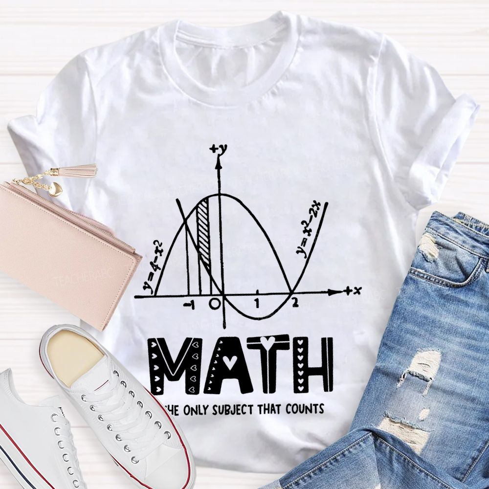 Math The Only Subject That Counts Teacher T-shirt