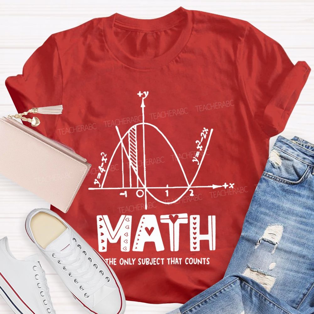 Math The Only Subject That Counts Teacher T-shirt