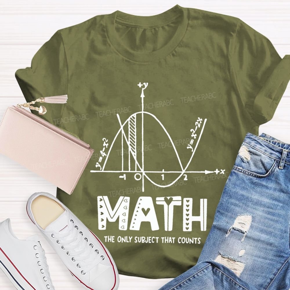 Math The Only Subject That Counts Teacher T-shirt