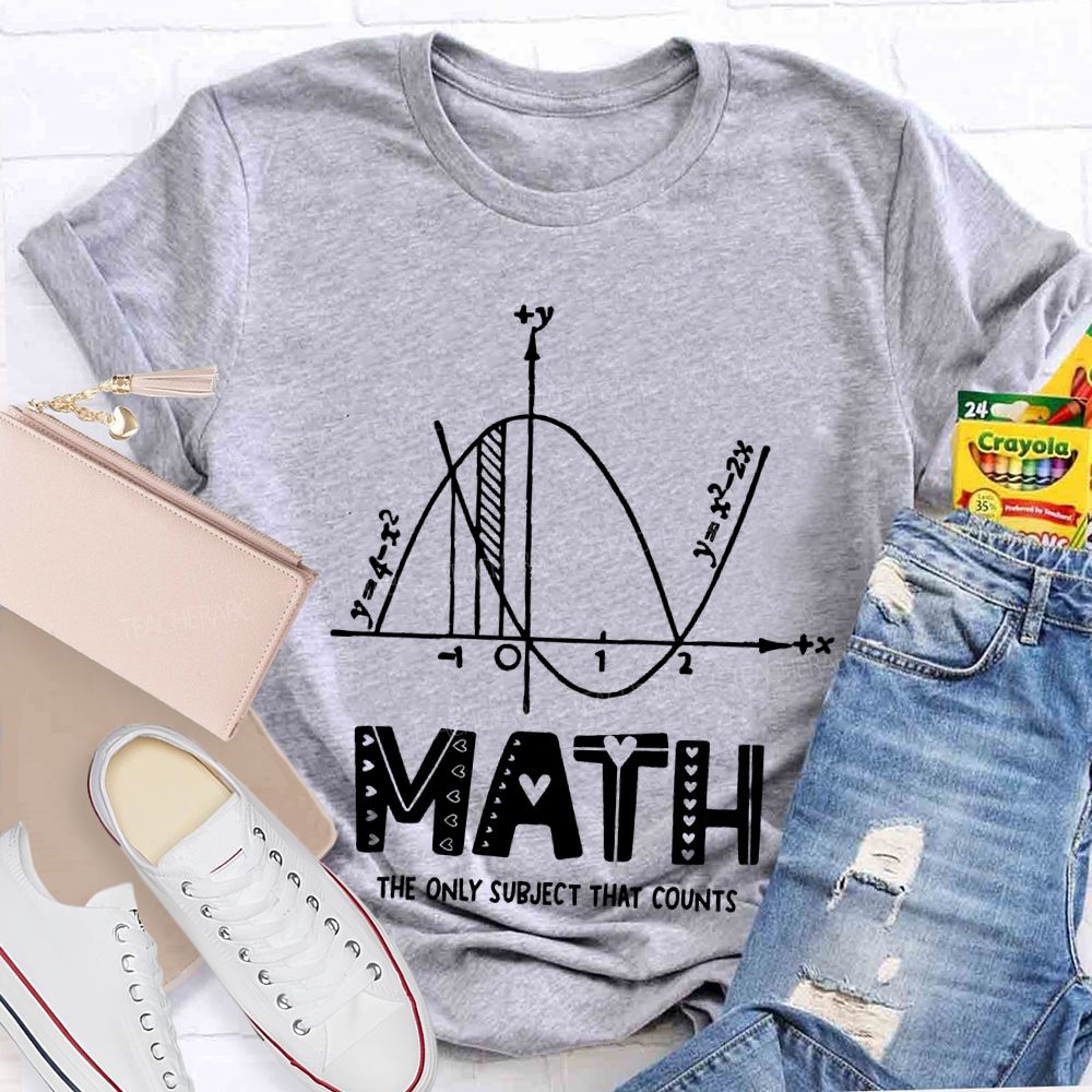 Math The Only Subject That Counts Teacher T-shirt