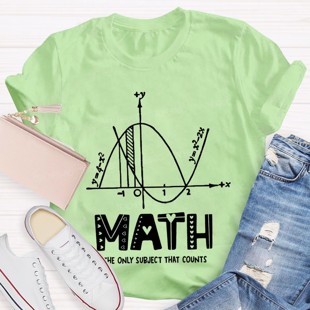 Math The Only Subject That Counts Teacher T-shirt