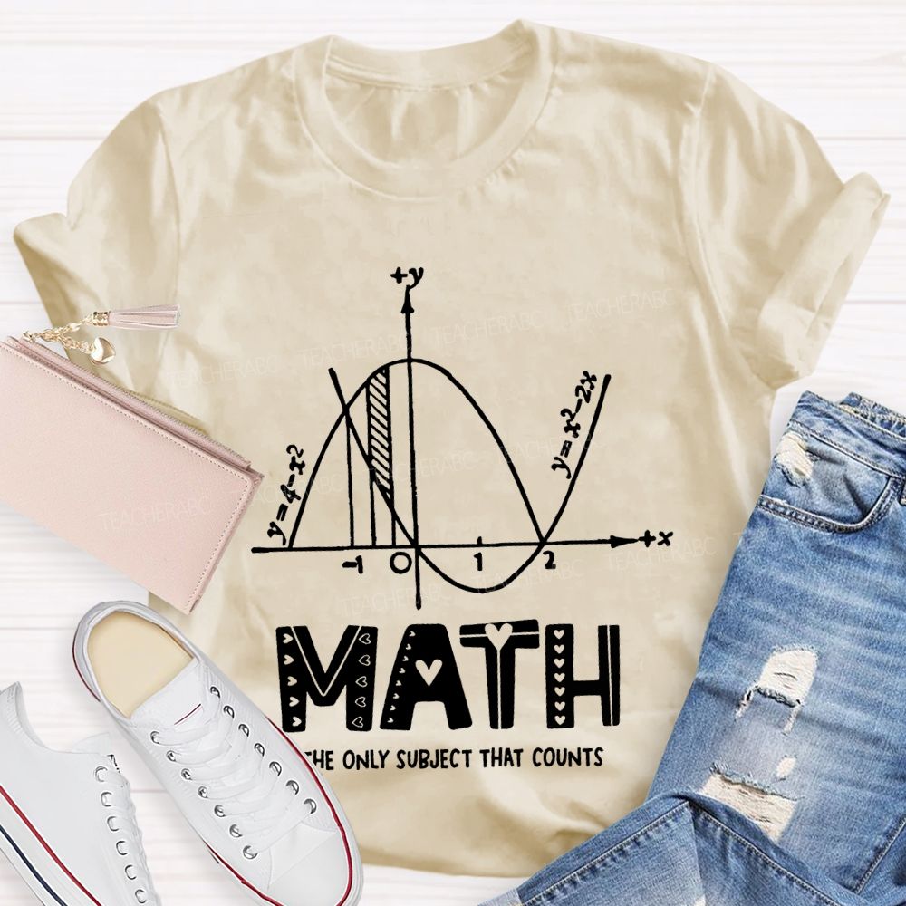 Math The Only Subject That Counts Teacher T-shirt