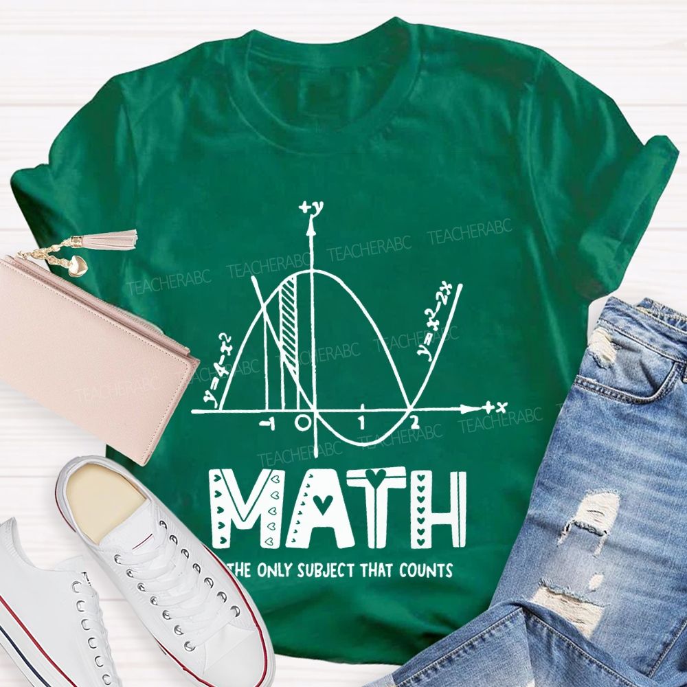 Math The Only Subject That Counts Teacher T-shirt