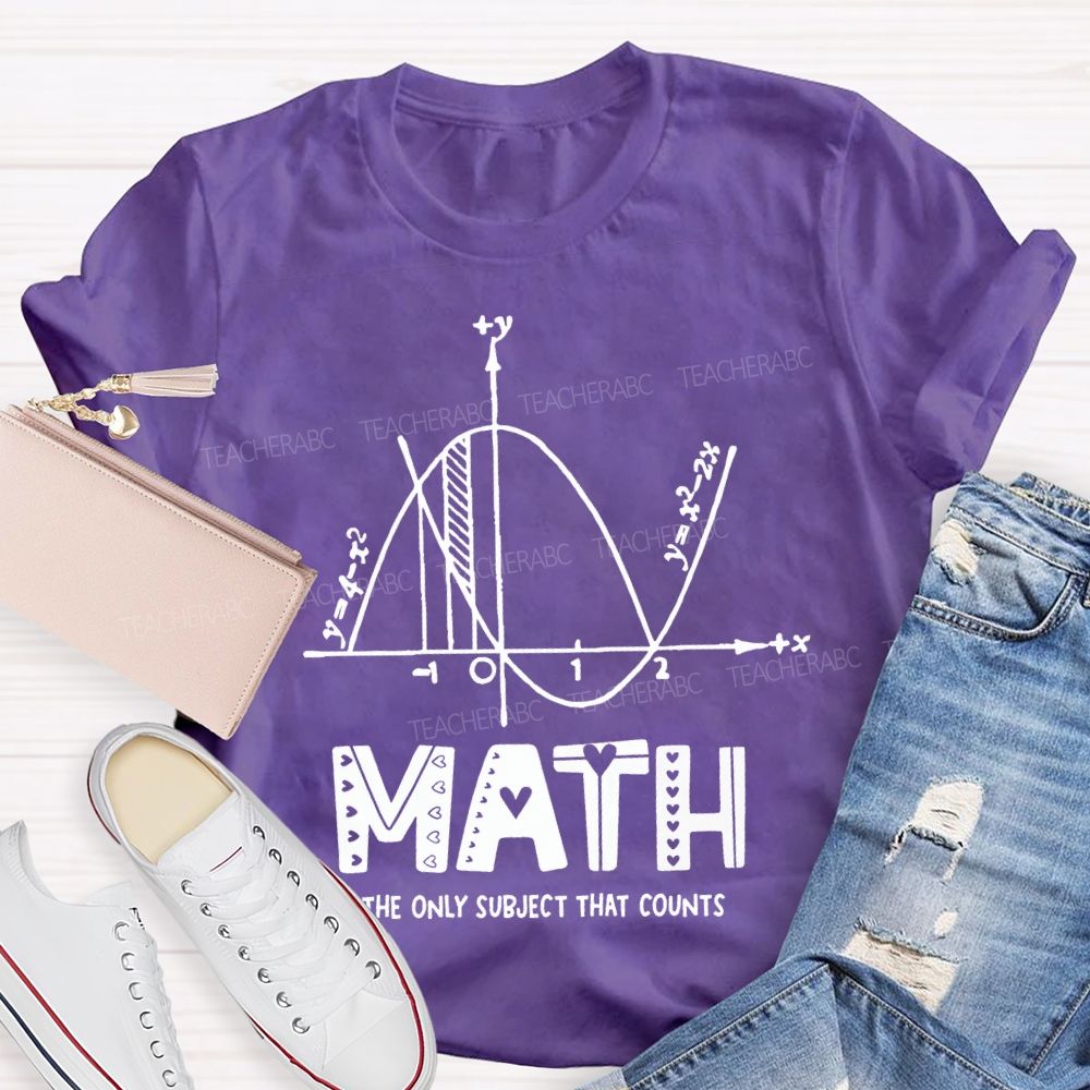 Math The Only Subject That Counts Teacher T-shirt