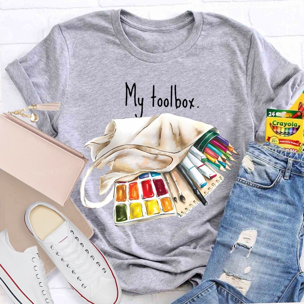 My Toolbox Coloring Palettes And Colored Pencils Teacher T-shirt