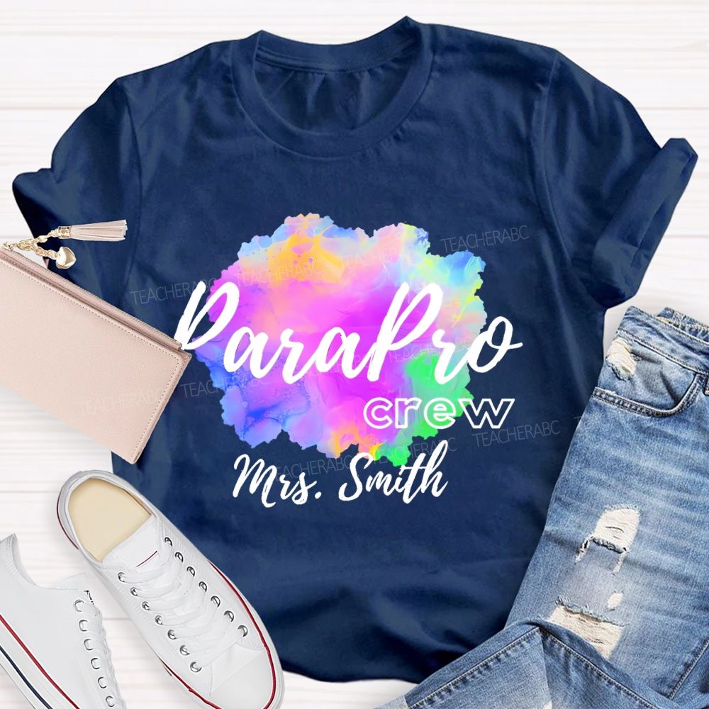 Personalized Name  Parapro Crew  Teacher T-shirt