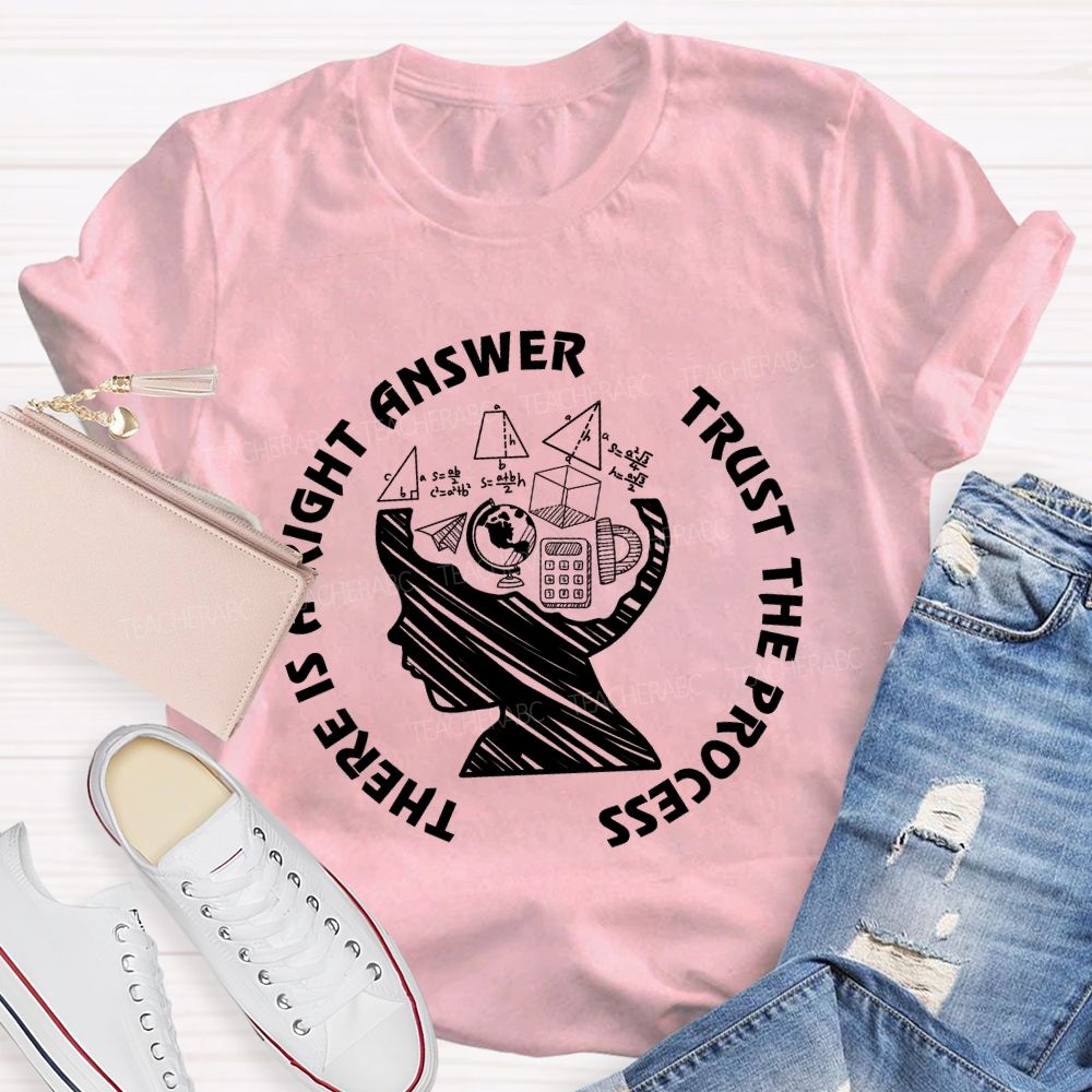 There Is A Right Answer Trust The Process Math Teacher T-Shirt