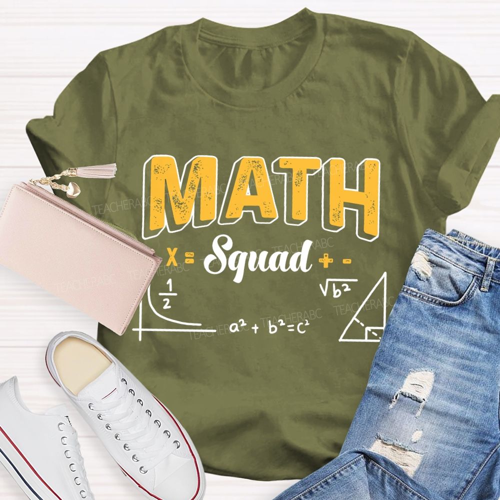 Math Squad Mathematics Enthusiast Teacher T-shirt