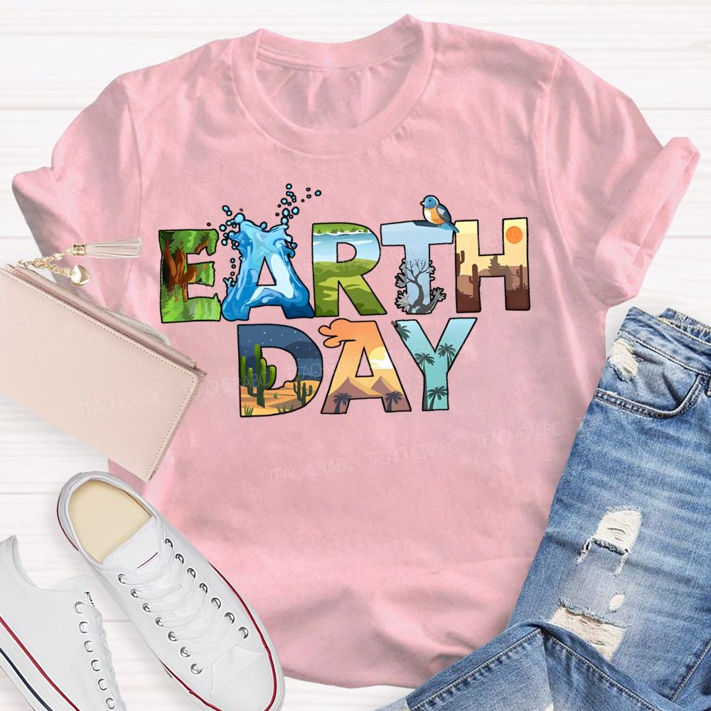 Earth Day Protect The Ecological Environment Teacher T-shirt