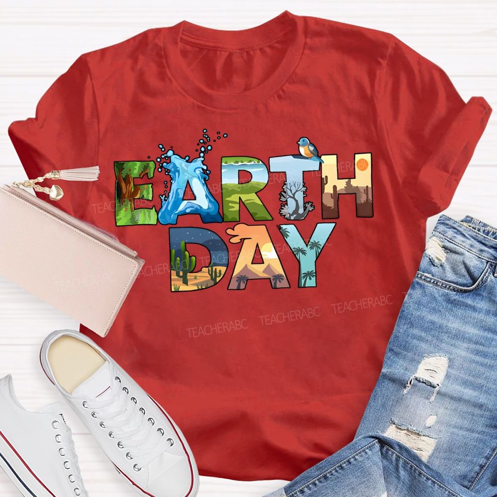 Earth Day Protect The Ecological Environment Teacher T-shirt
