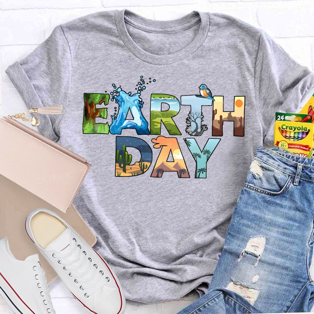 Earth Day Protect The Ecological Environment Teacher T-shirt