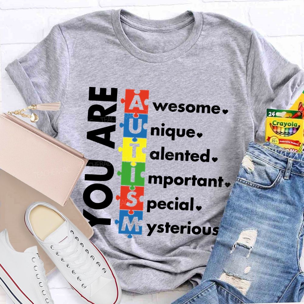 You Are Awesome Unique Talented  Important  Special  Mysterious  Teacher T-shirt