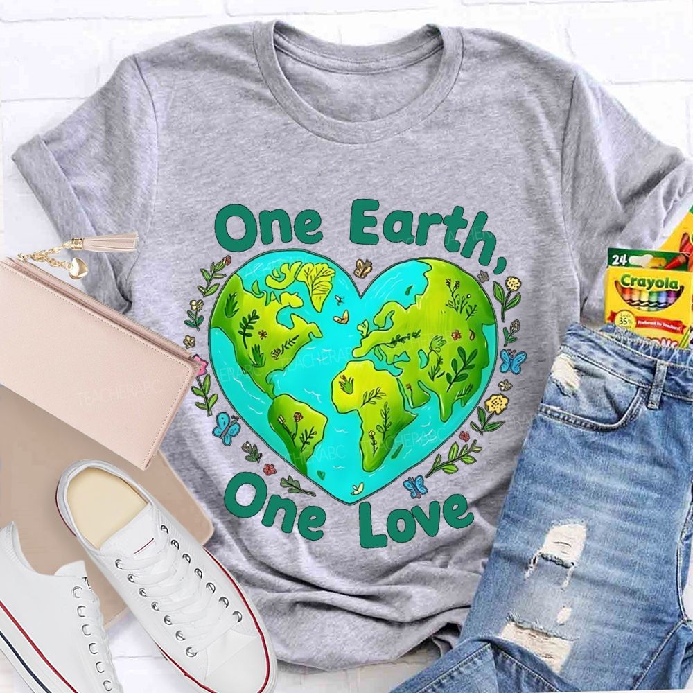 One Earth One Love  Teacher T-shirt
