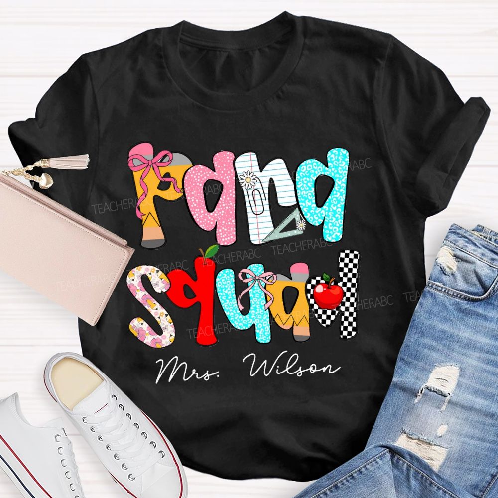 Personalized Name Para Squad Colored Fonts T-shirt