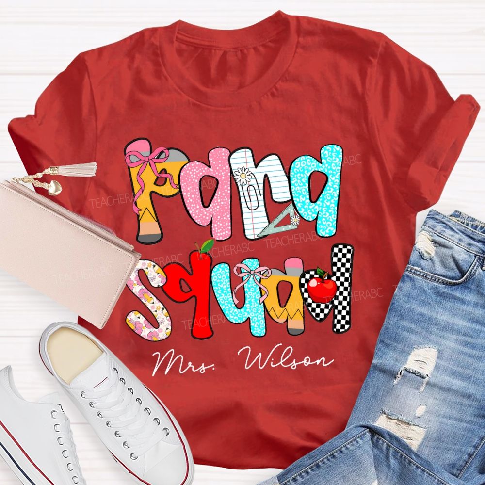 Personalized Name Para Squad Colored Fonts T-shirt