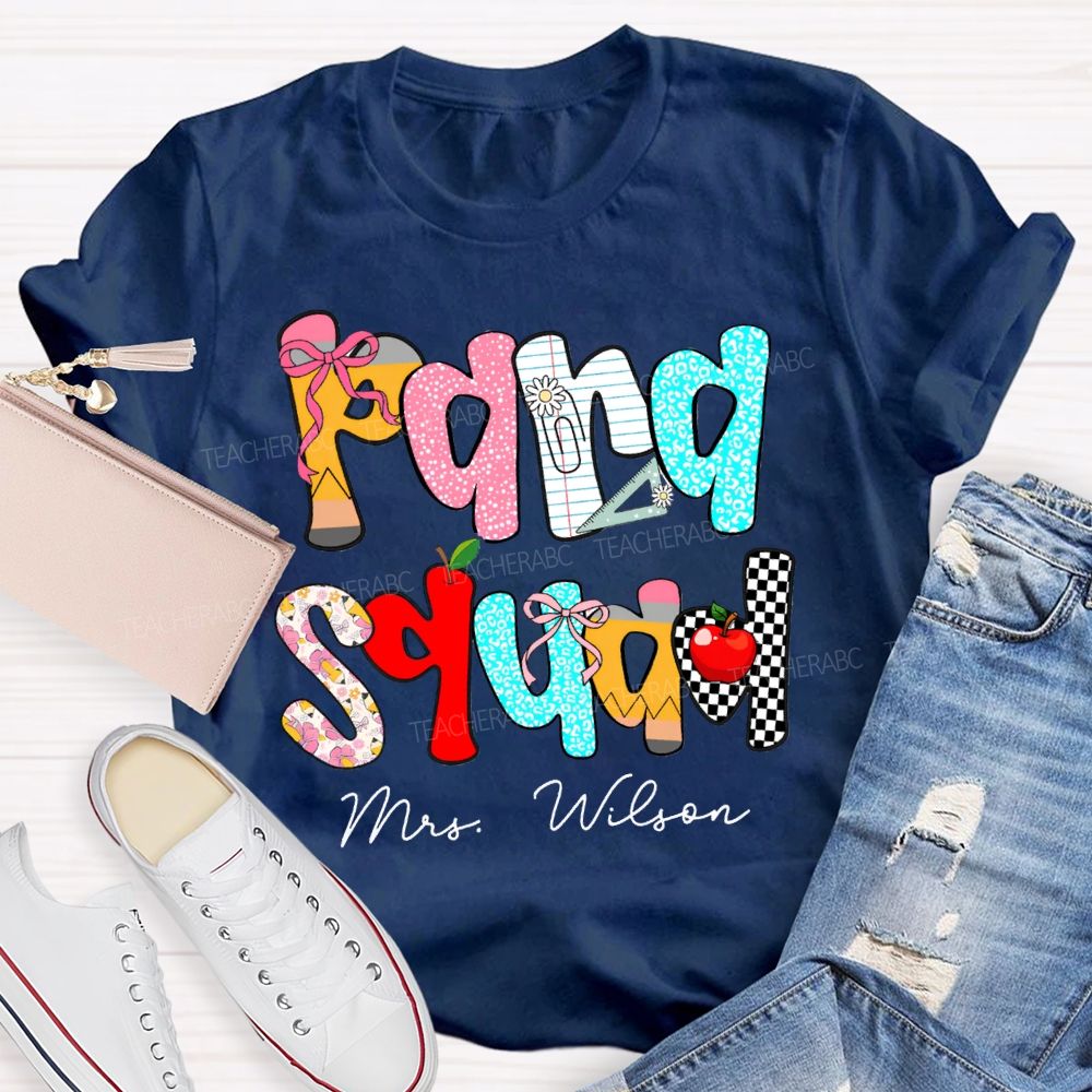 Personalized Name Para Squad Colored Fonts T-shirt