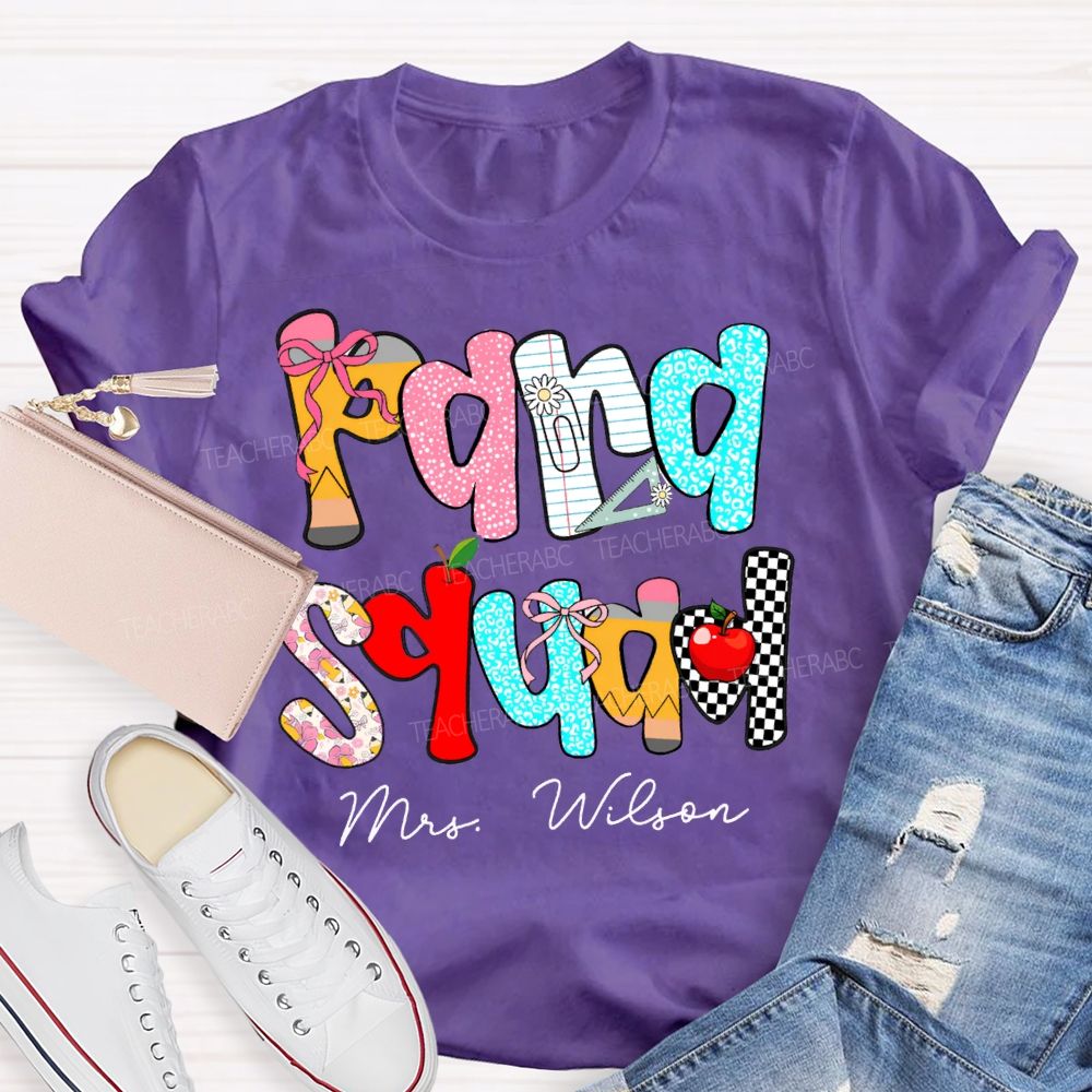 Personalized Name Para Squad Colored Fonts T-shirt