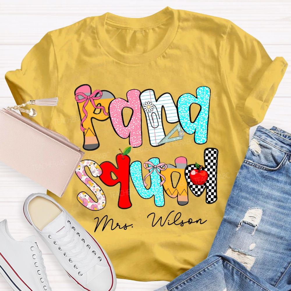 Personalized Name Para Squad Colored Fonts T-shirt