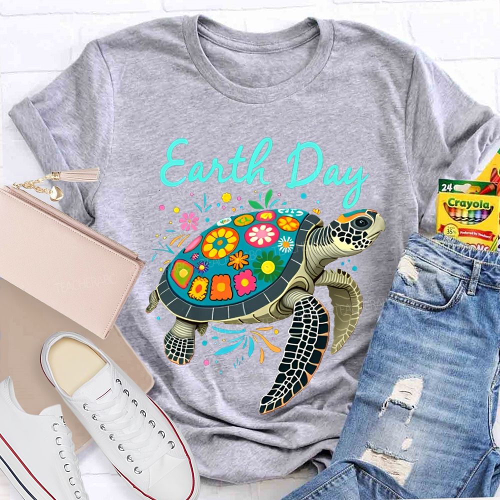 Earth Day Protect Sea Turtles Teacher T-shirt