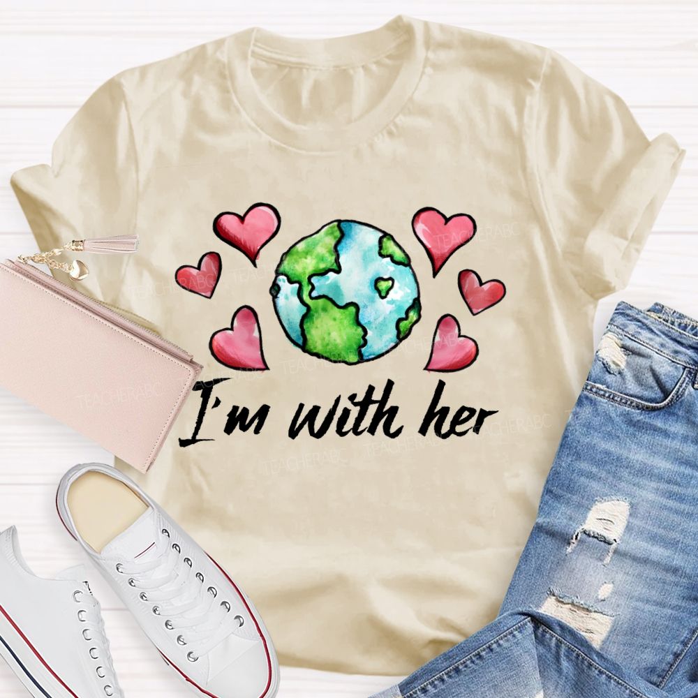 I'm With Her Graphic Teacher T-shirt