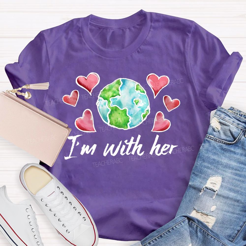 I'm With Her Graphic Teacher T-shirt