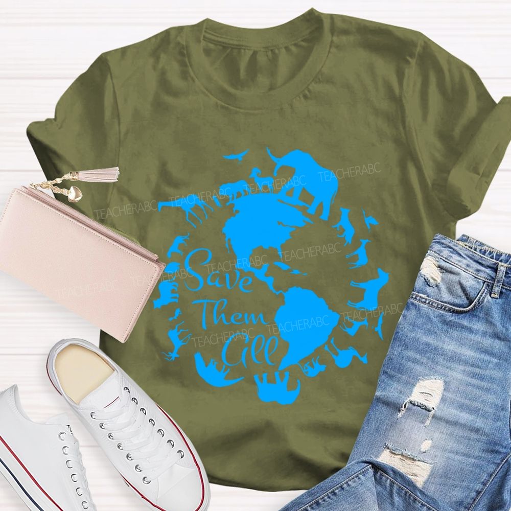 Save Them All Teacher T-shirt