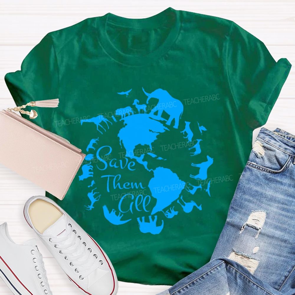 Save Them All Teacher T-shirt