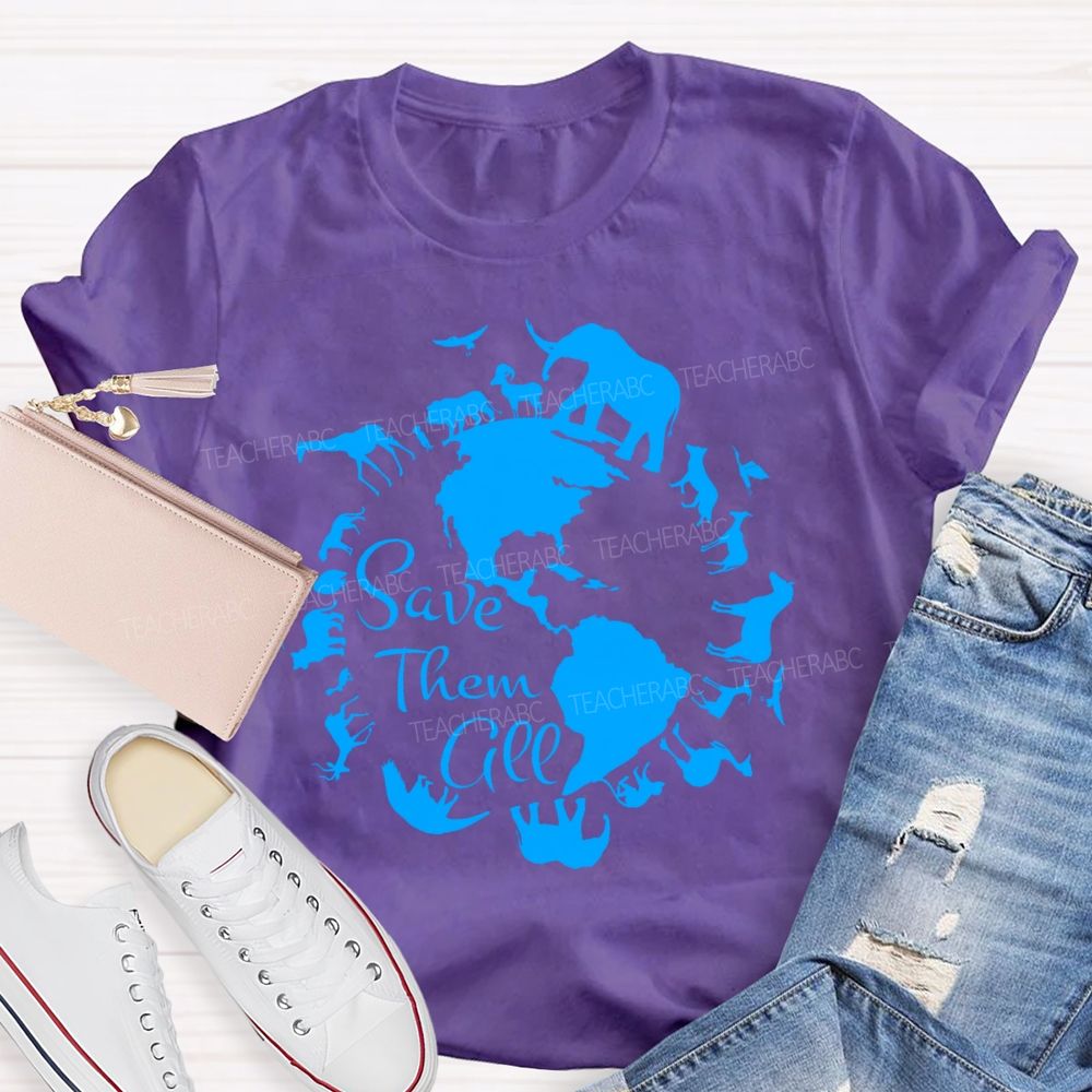 Save Them All Teacher T-shirt