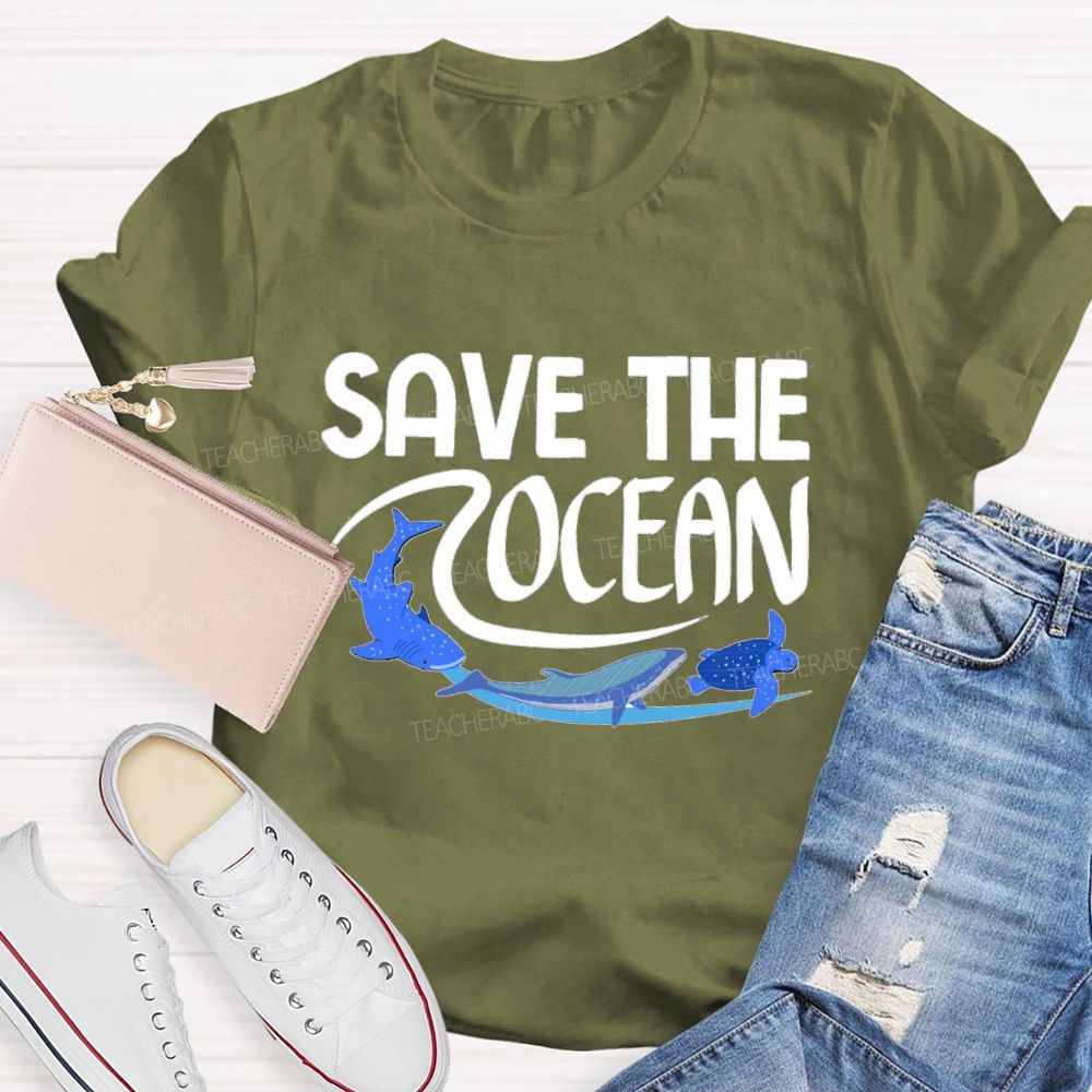 Save The Ocean Sea Life Earth Day T-Shirt