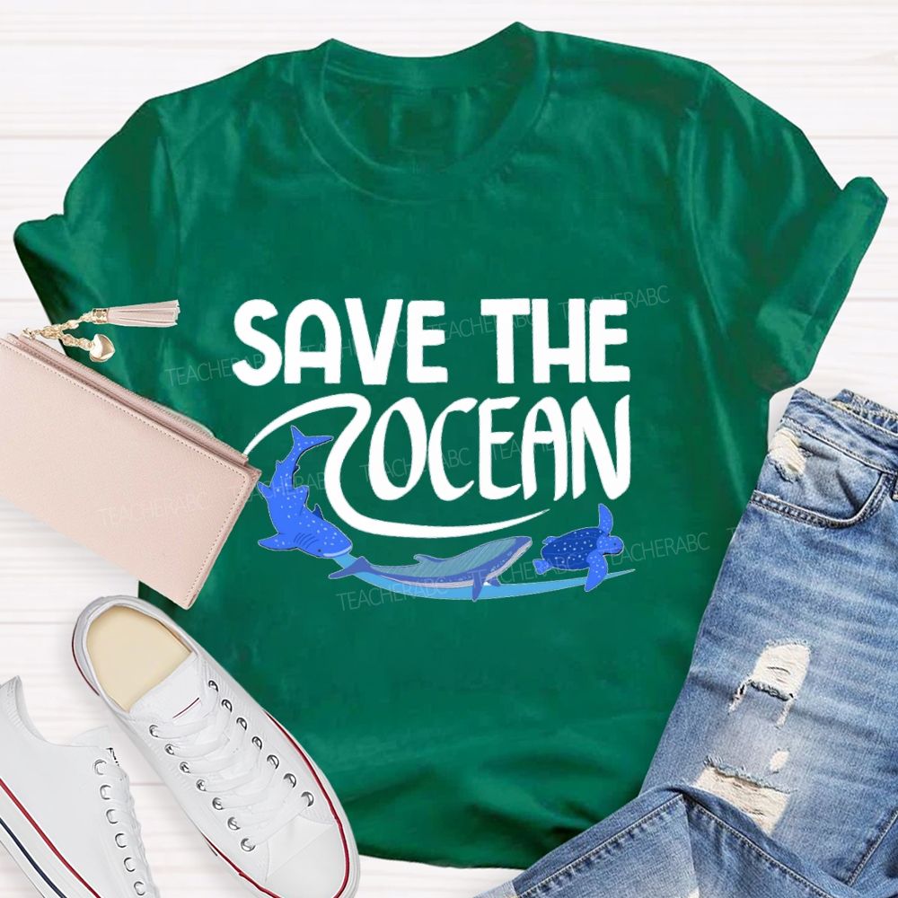 Save The Ocean Sea Life Earth Day T-Shirt