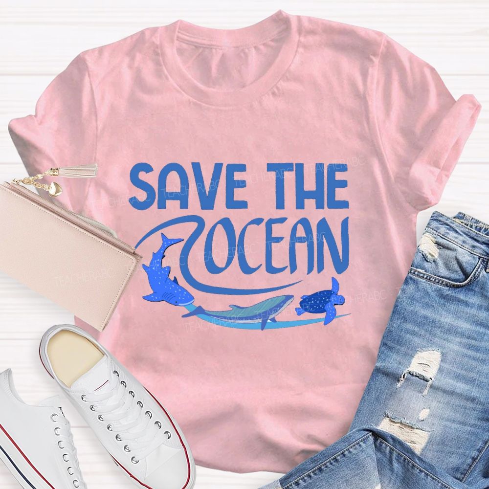 Save The Ocean Sea Life Earth Day T-Shirt