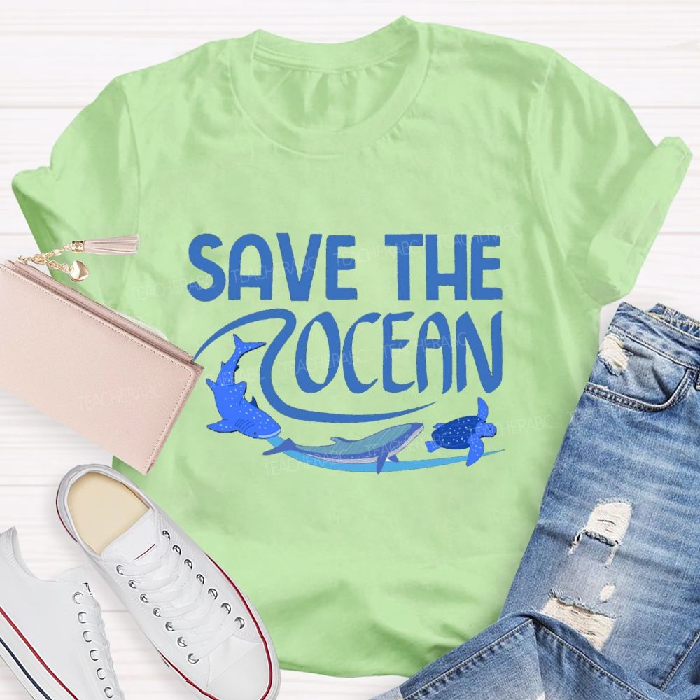 Save The Ocean Sea Life Earth Day T-Shirt