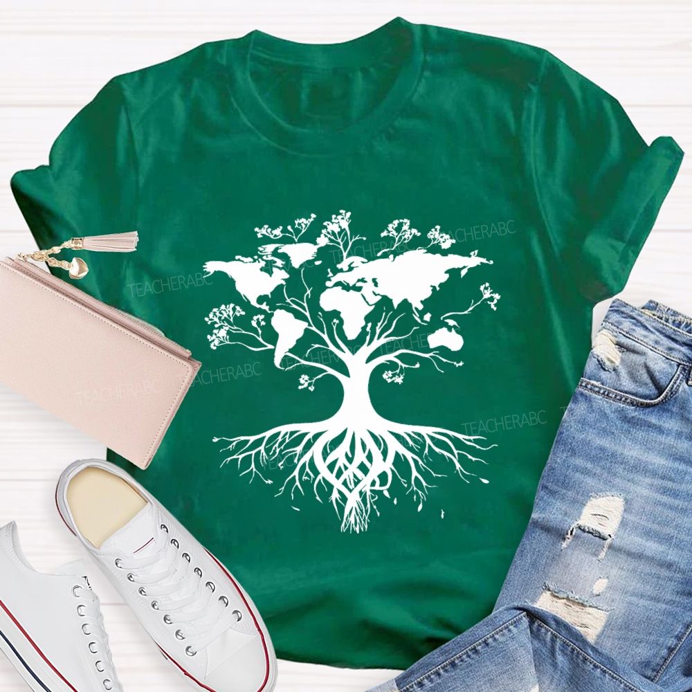 Save The Trees Save Our Planet Earth Day Teacher T-Shirt