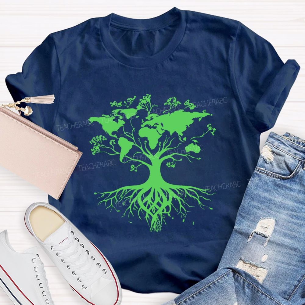 Save The Trees Save Our Planet Earth Day Teacher T-Shirt