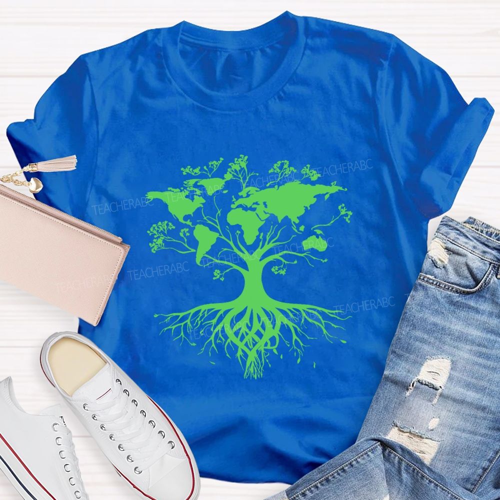 Save The Trees Save Our Planet Earth Day Teacher T-Shirt